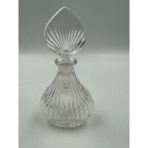 VTG Princess House 5 3/4” heavy Ribbed Crystal Perfume Bottle